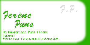 ferenc puns business card